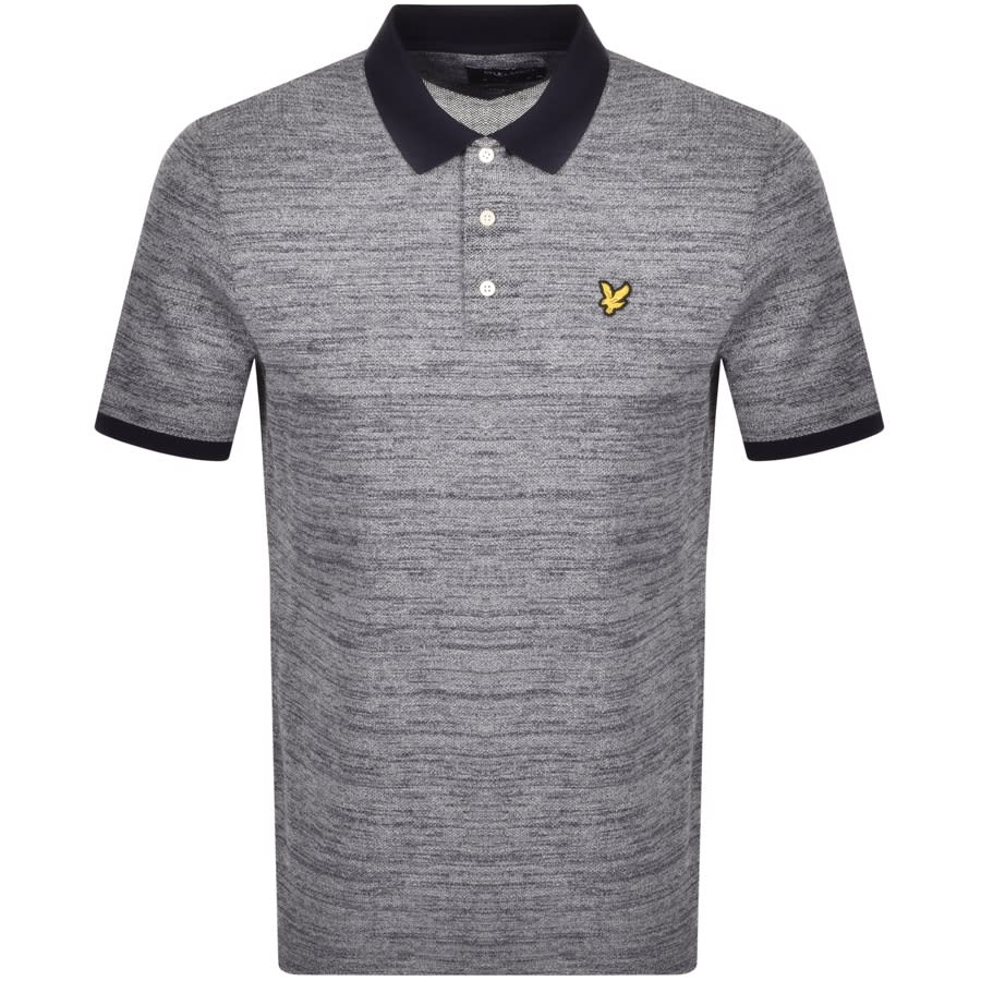 Alternative Image for ProductLyle And Scott Yarn Mix Polo T Shirt Navy1